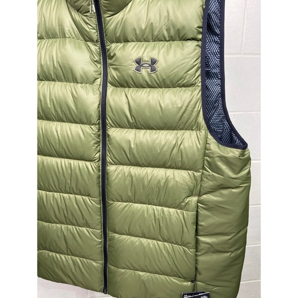 NWT Under Armour Legend Down‎ Puffer Vest Men's XXL Green Water-Repellent 600FP - Picture 3 of 8